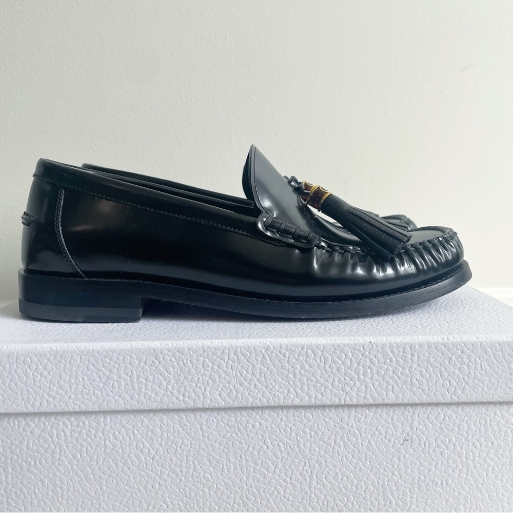 Dior D-Academy Tassel Loafer Black Brushed Calfskin Leather size 40 - Picture 5 of 13